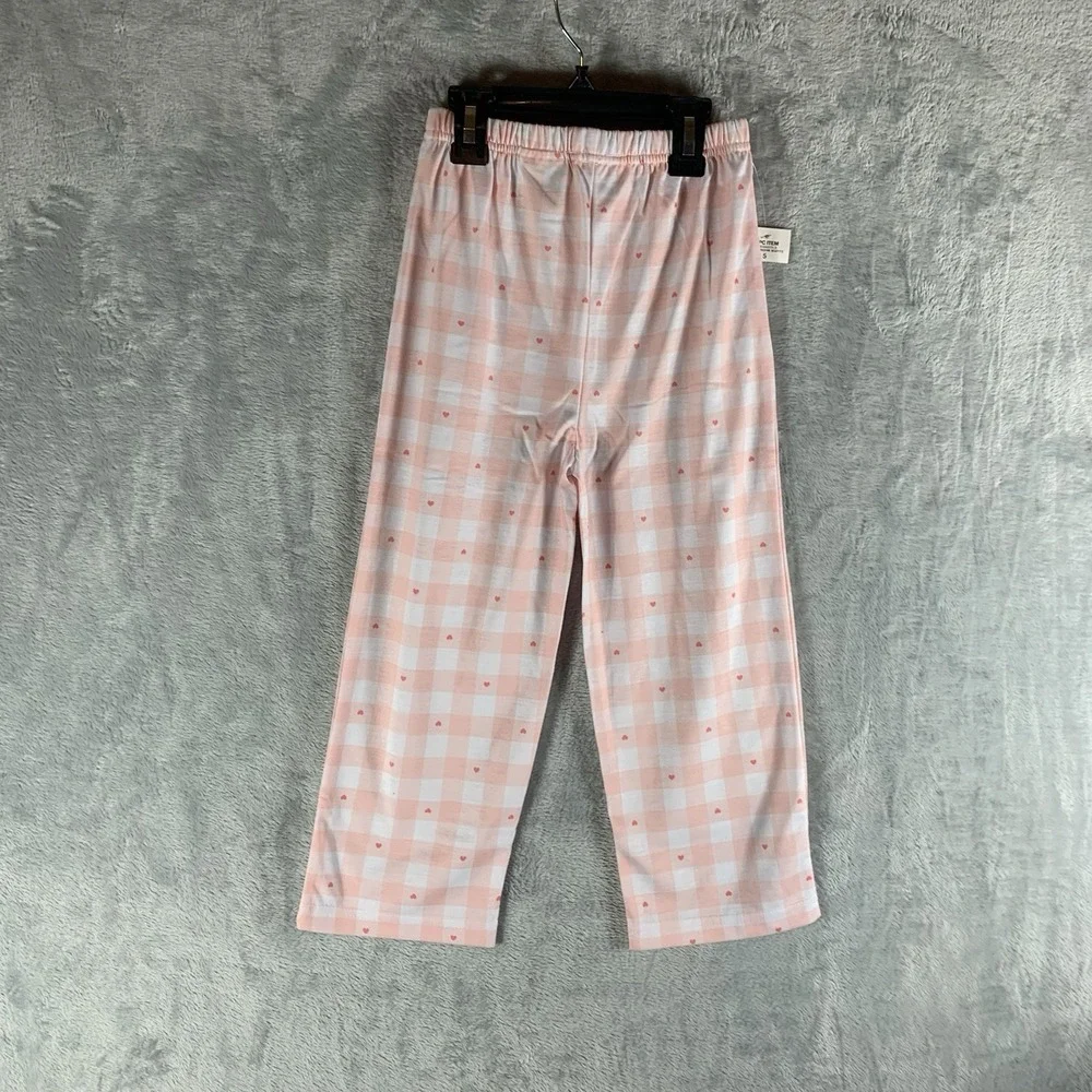 Charter‎ Club Girls 5 Pajama Set Pants Button Up Top Mommy and Me Pink Plaid PJs